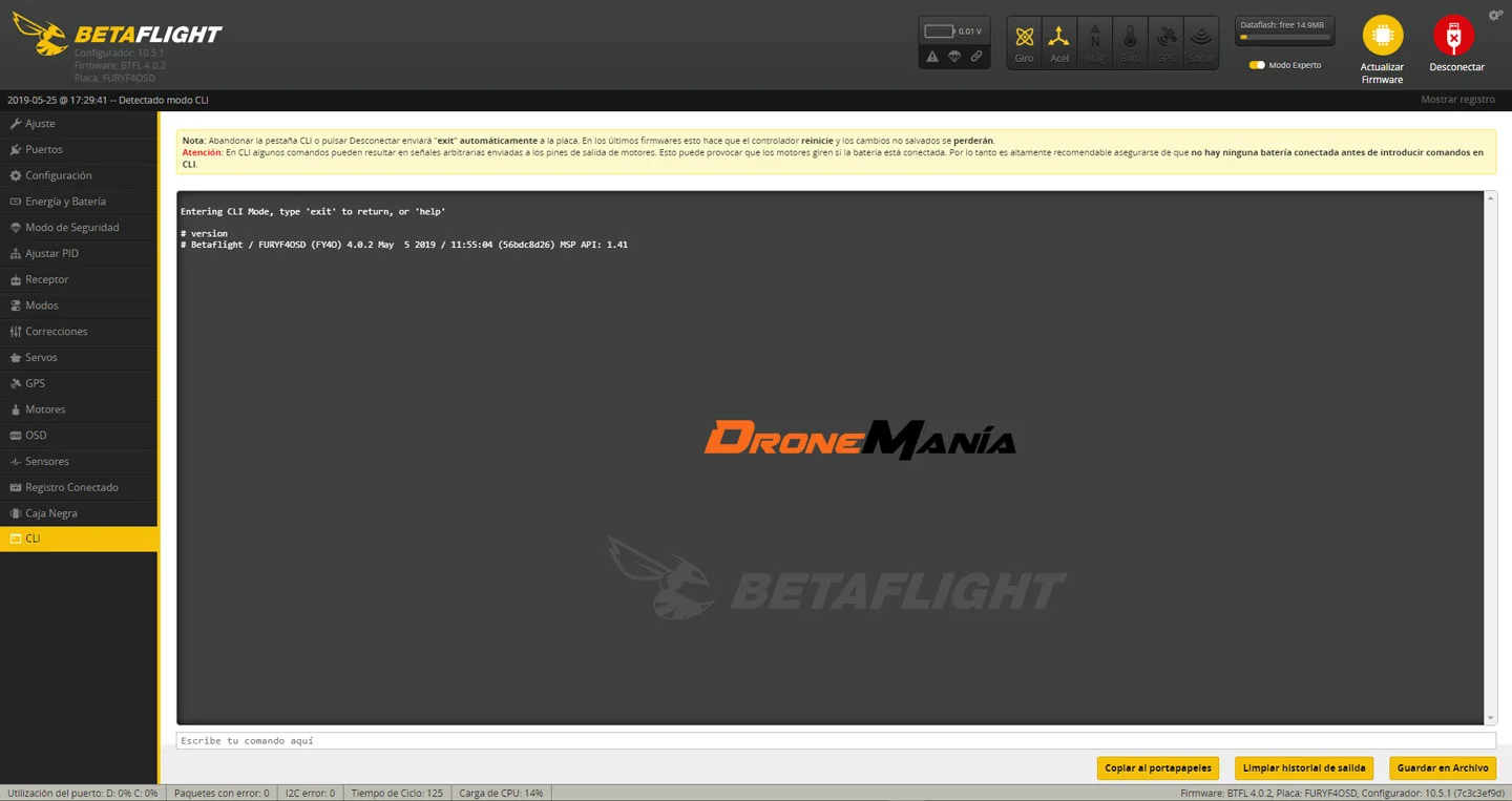 actualizar Betaflight
